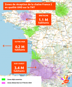 TDF élargit la diffusion de la TNT en qualité UHD en Bretagne, dans le sud-ouest et en Outre-mer